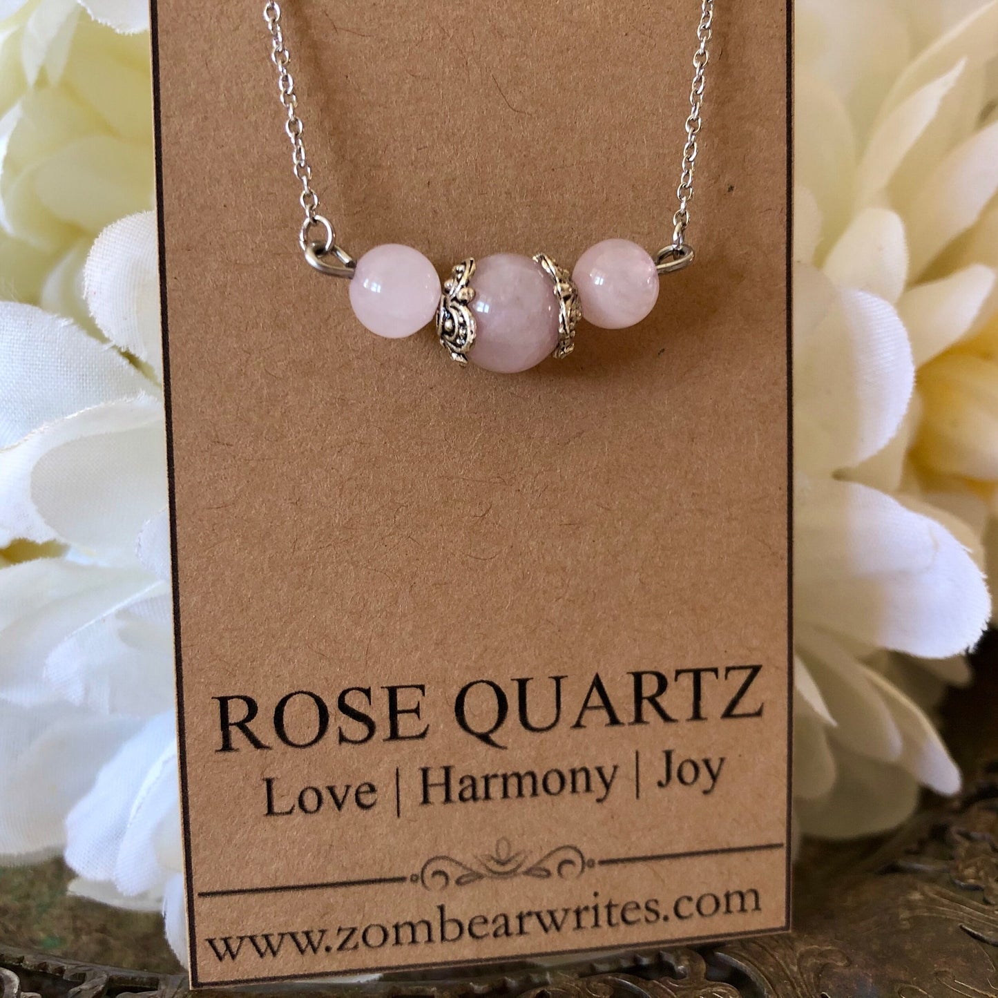 Rose Quartz Natural Gemstone Necklace