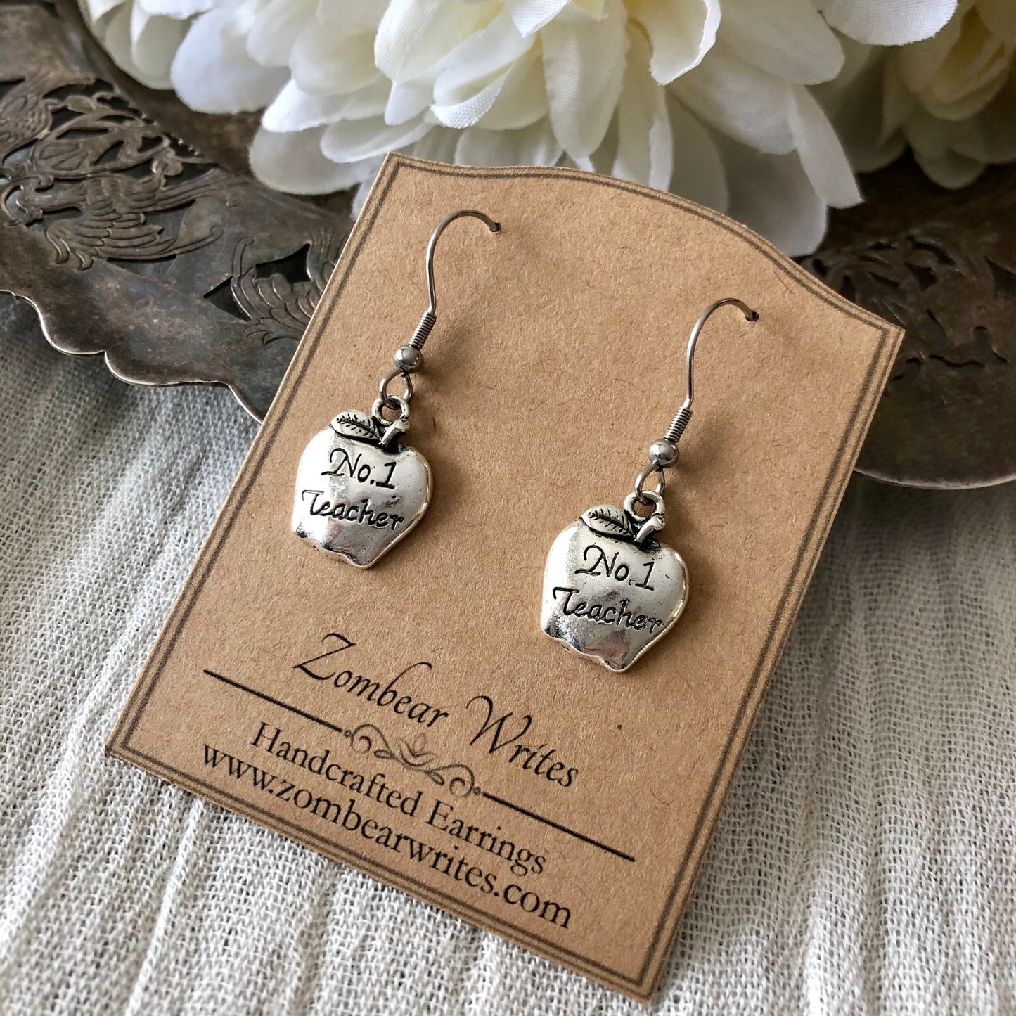 No. 1 Teacher Earrings