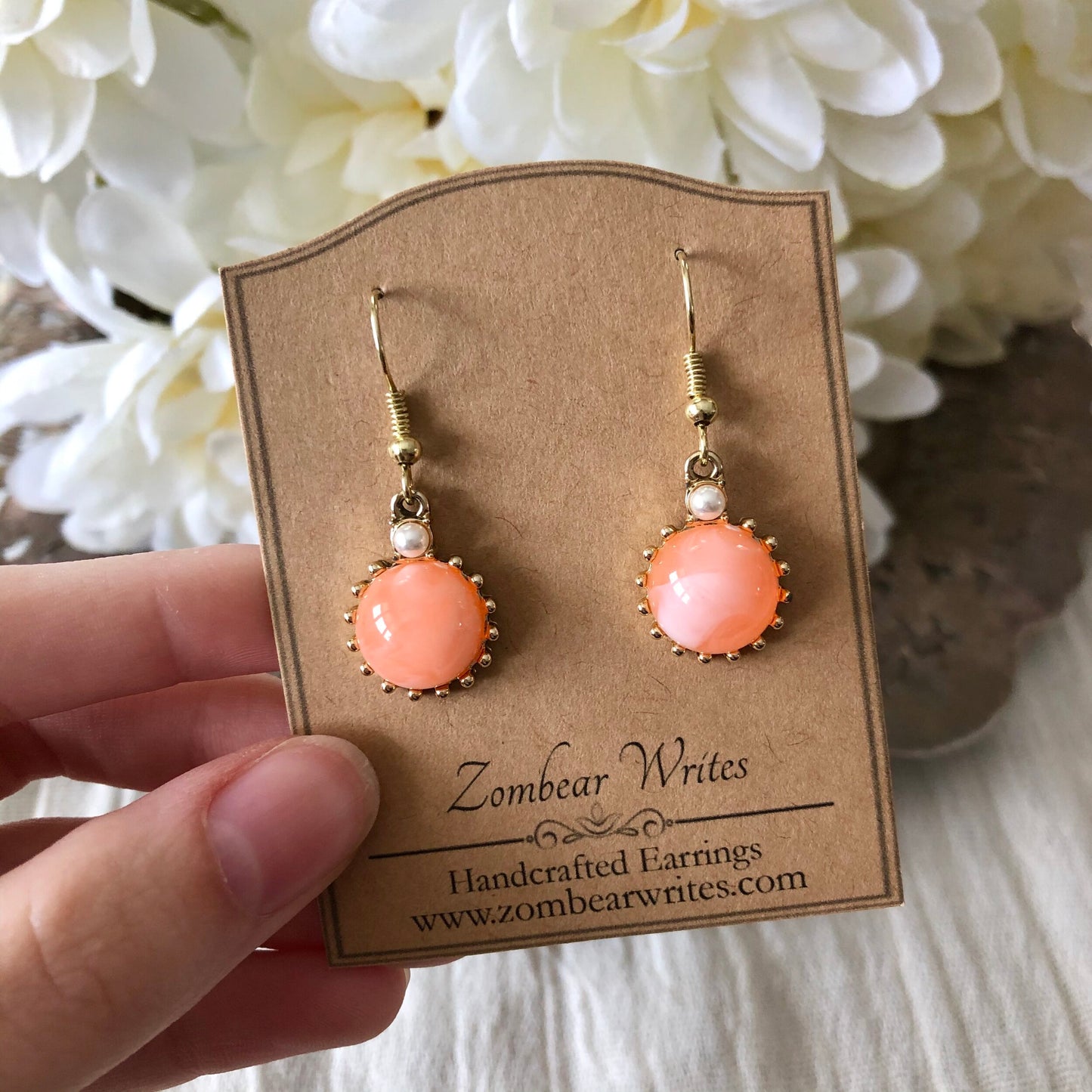 Coral Swirl Earrings