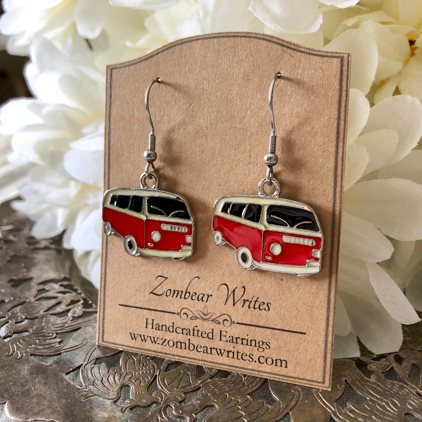 Red Van Earrings