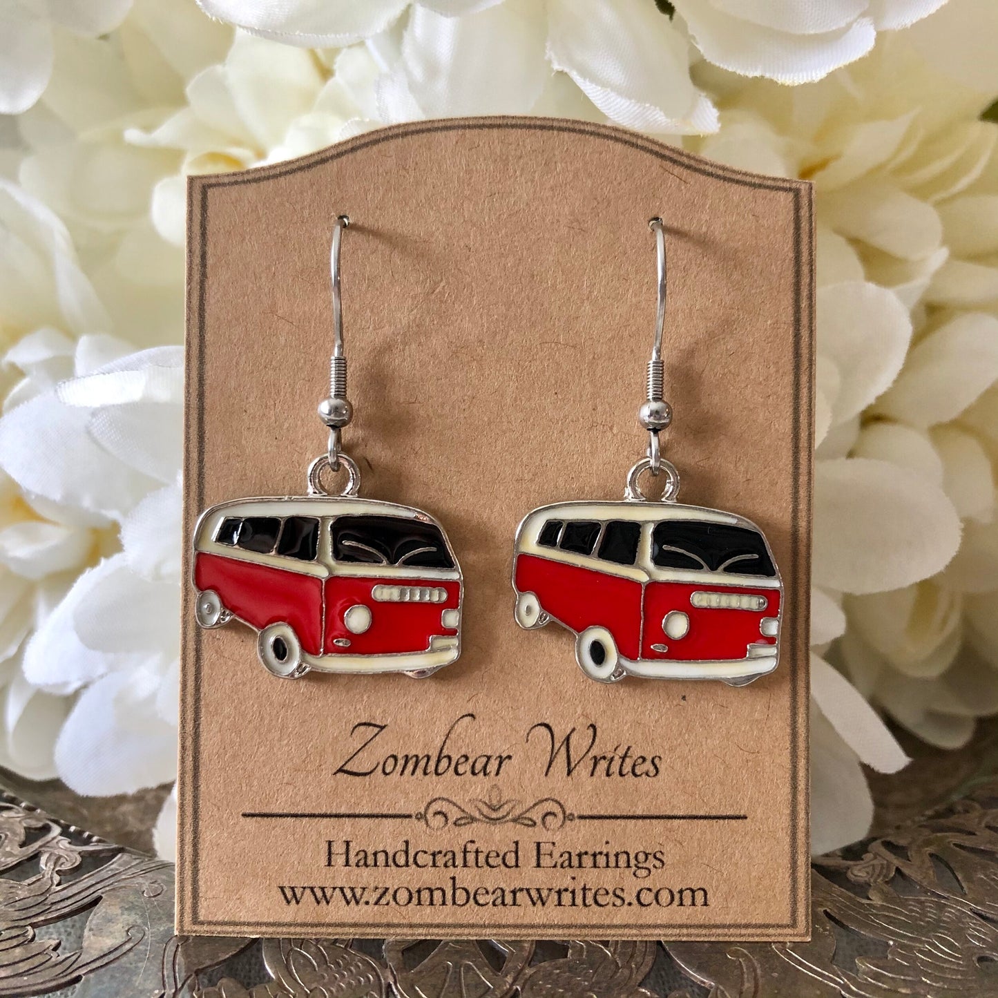 Red Van Earrings