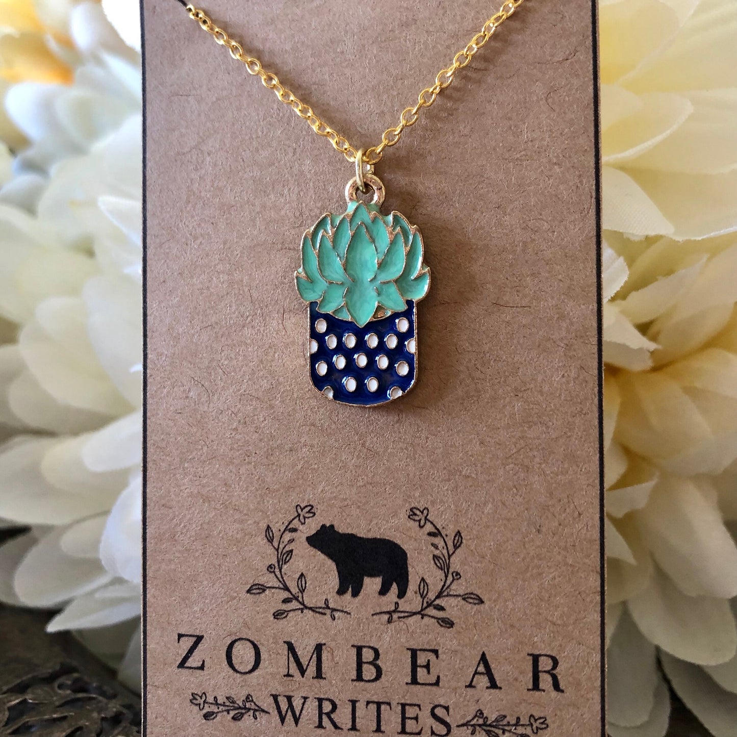 Cactus Necklace - Blue