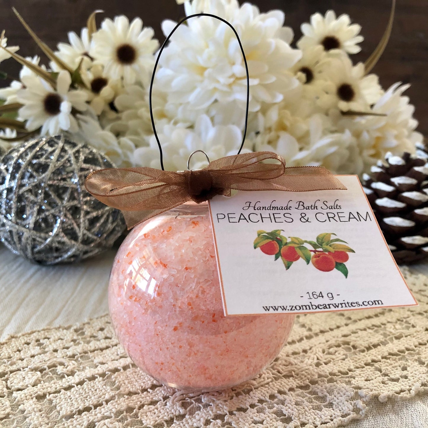 Peaches and Cream - Bath Salt Ornament