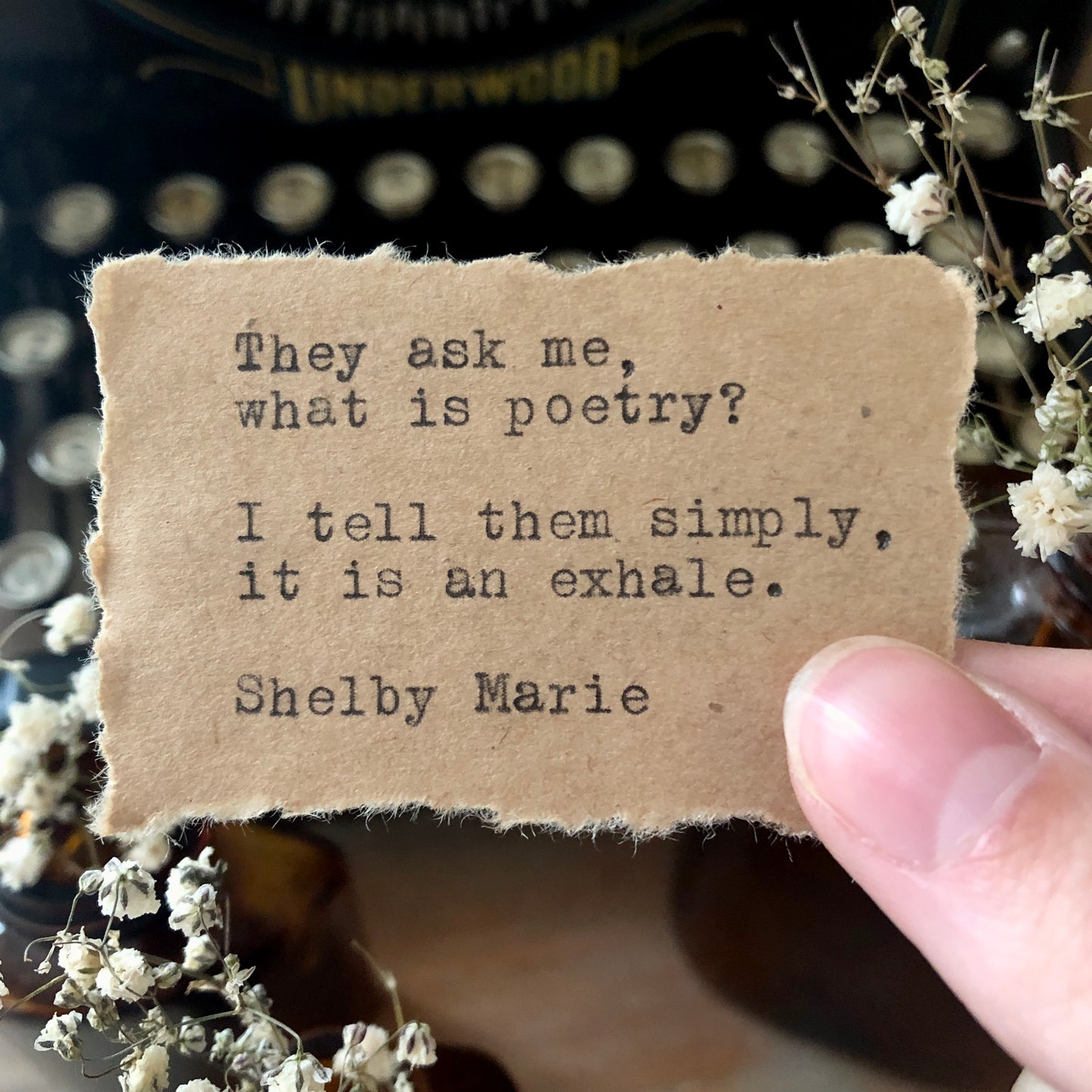 Exhale - Hand Typed Micropoem