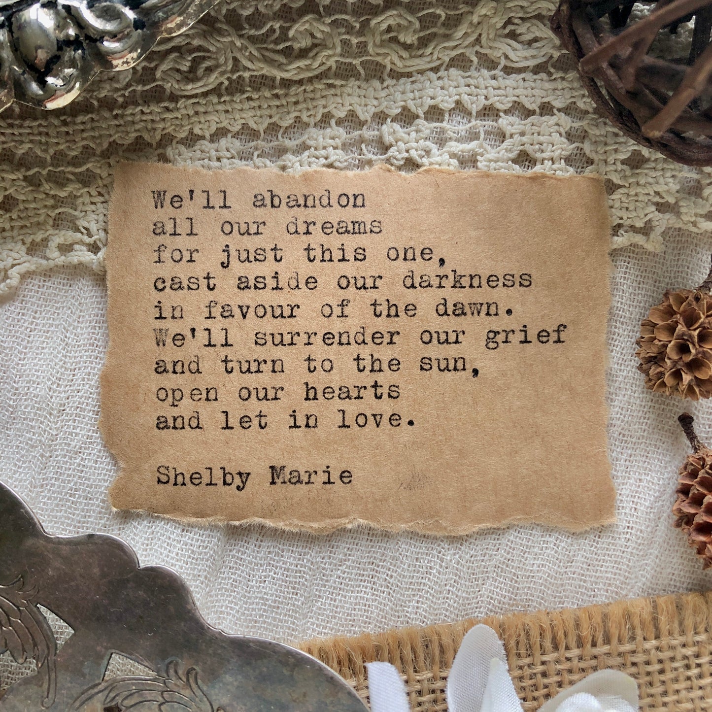 Let in Love - Hand Typed Poem