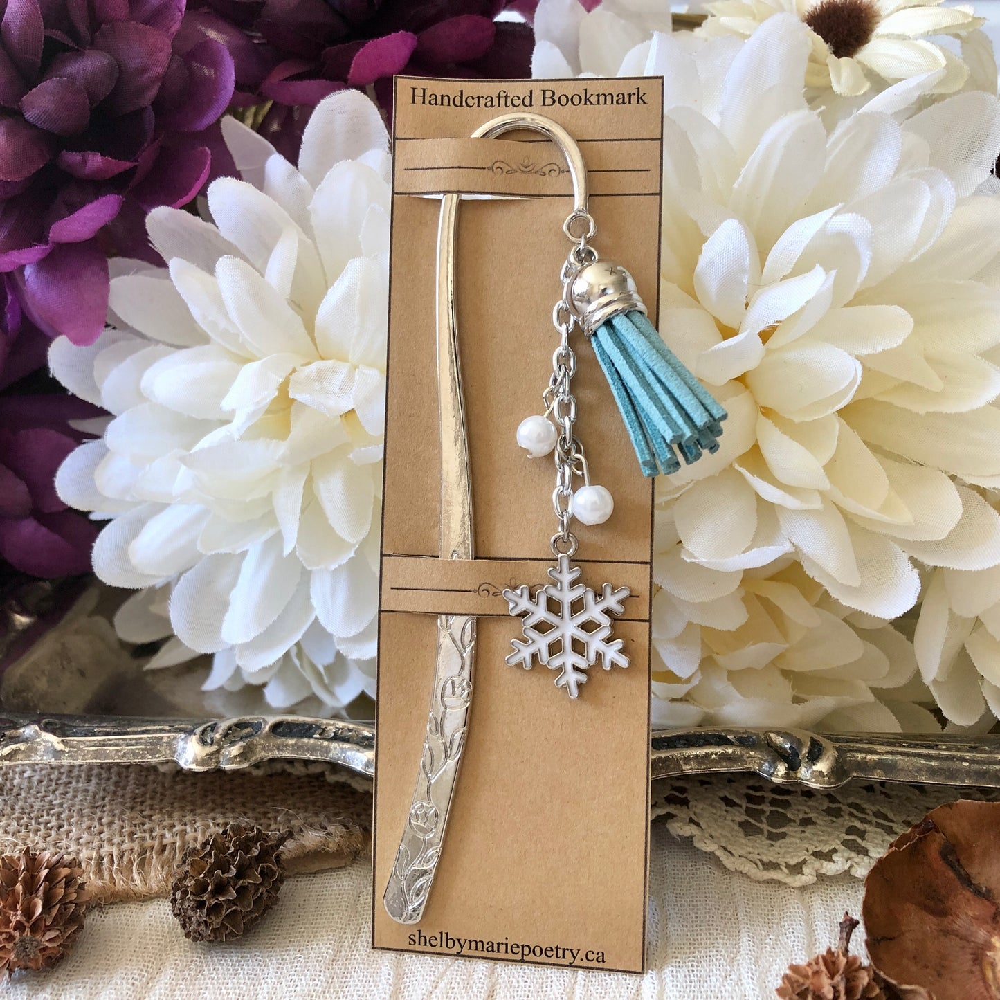 White Snowflake Bookmark