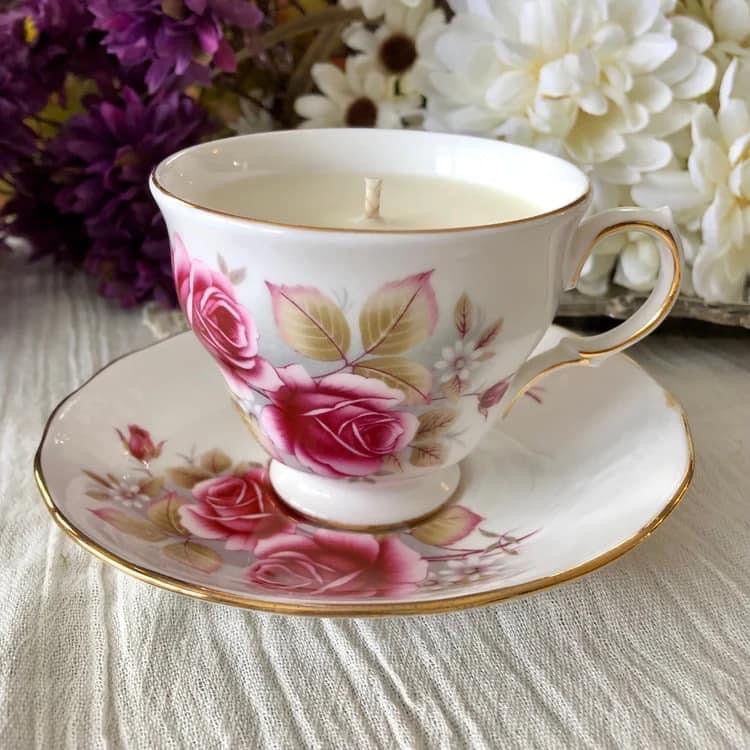 Teacup Candle - Geranium