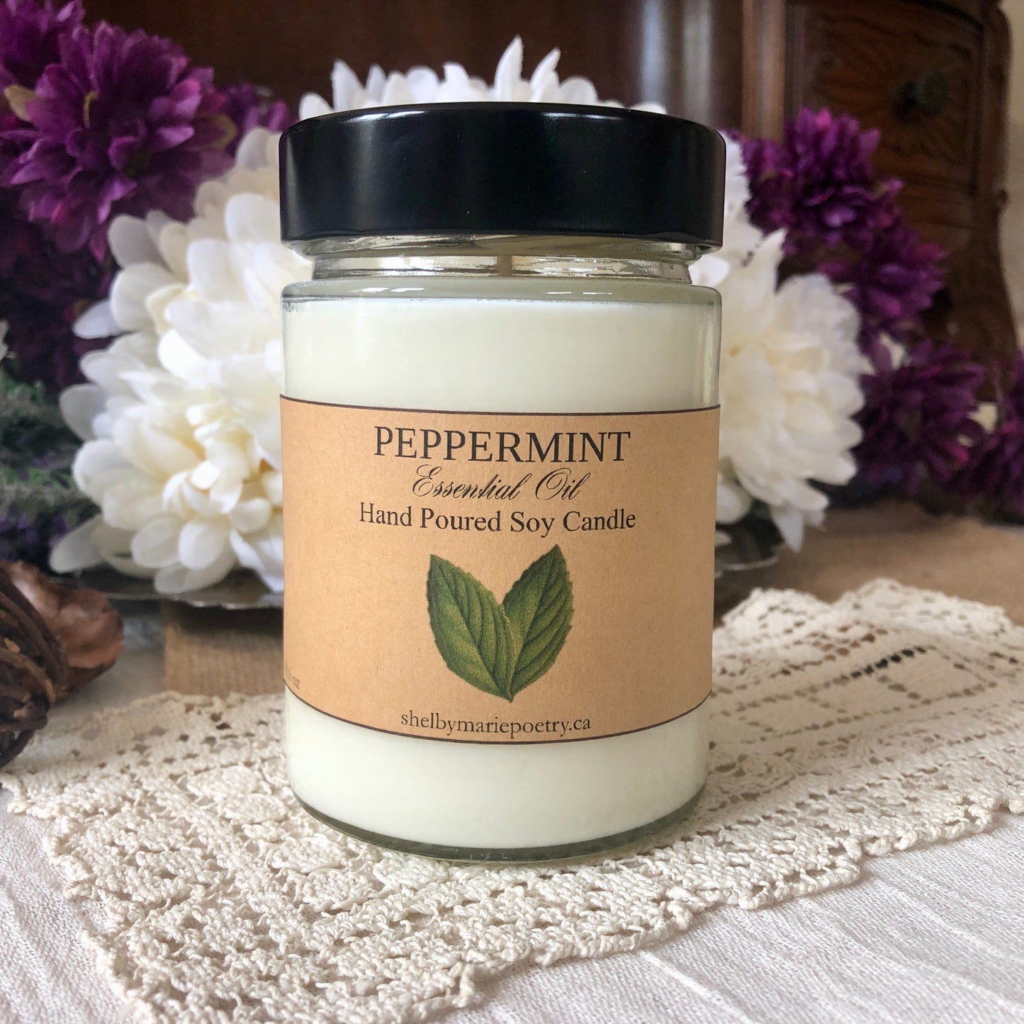 Peppermint Essential Oil Soy Candle