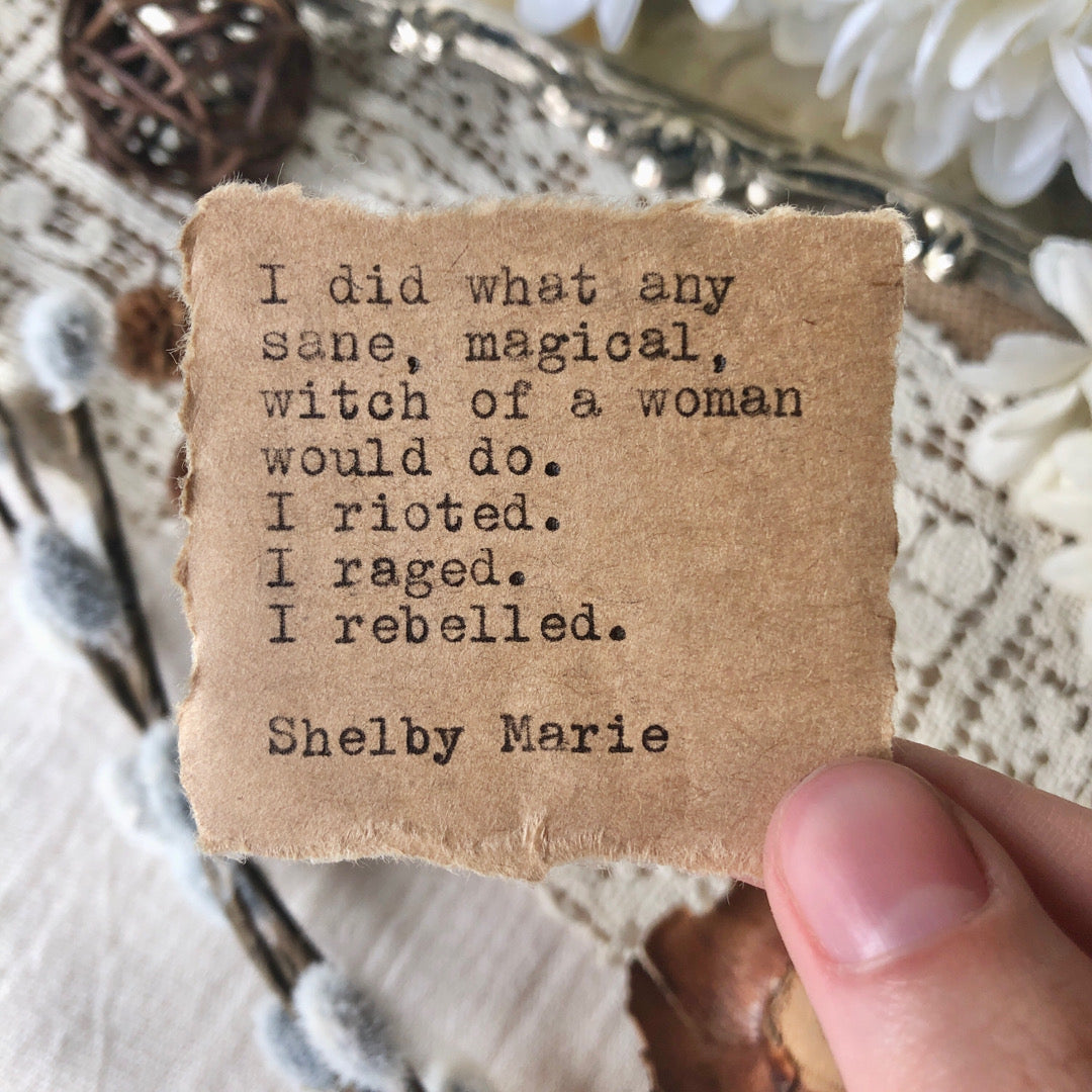 Magical Woman - Hand Typed Micropoem