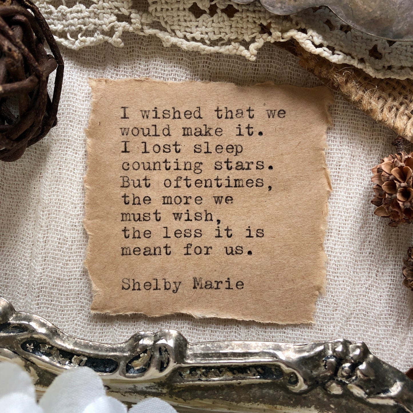Meant for Us - Hand Typed Micropoem