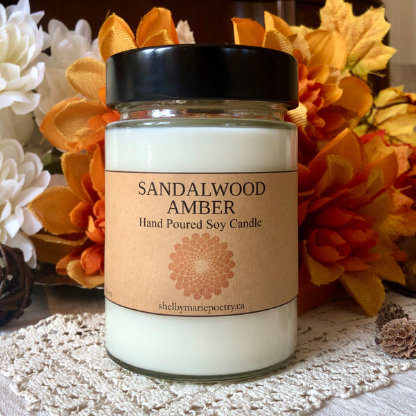 Sandalwood Amber - 10.6 oz Soy Candle