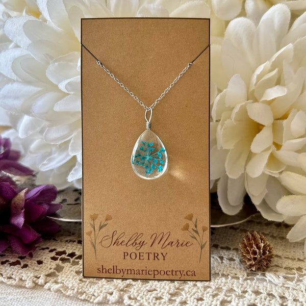 Light Blue Flower Necklace