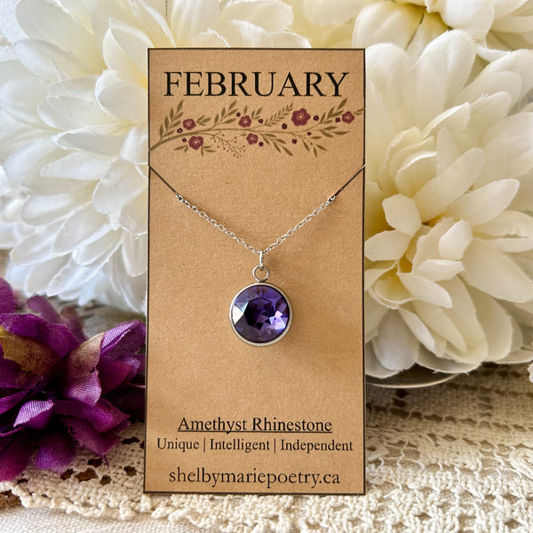 February Birthstone Necklace