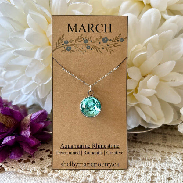 March Birthstone Necklace