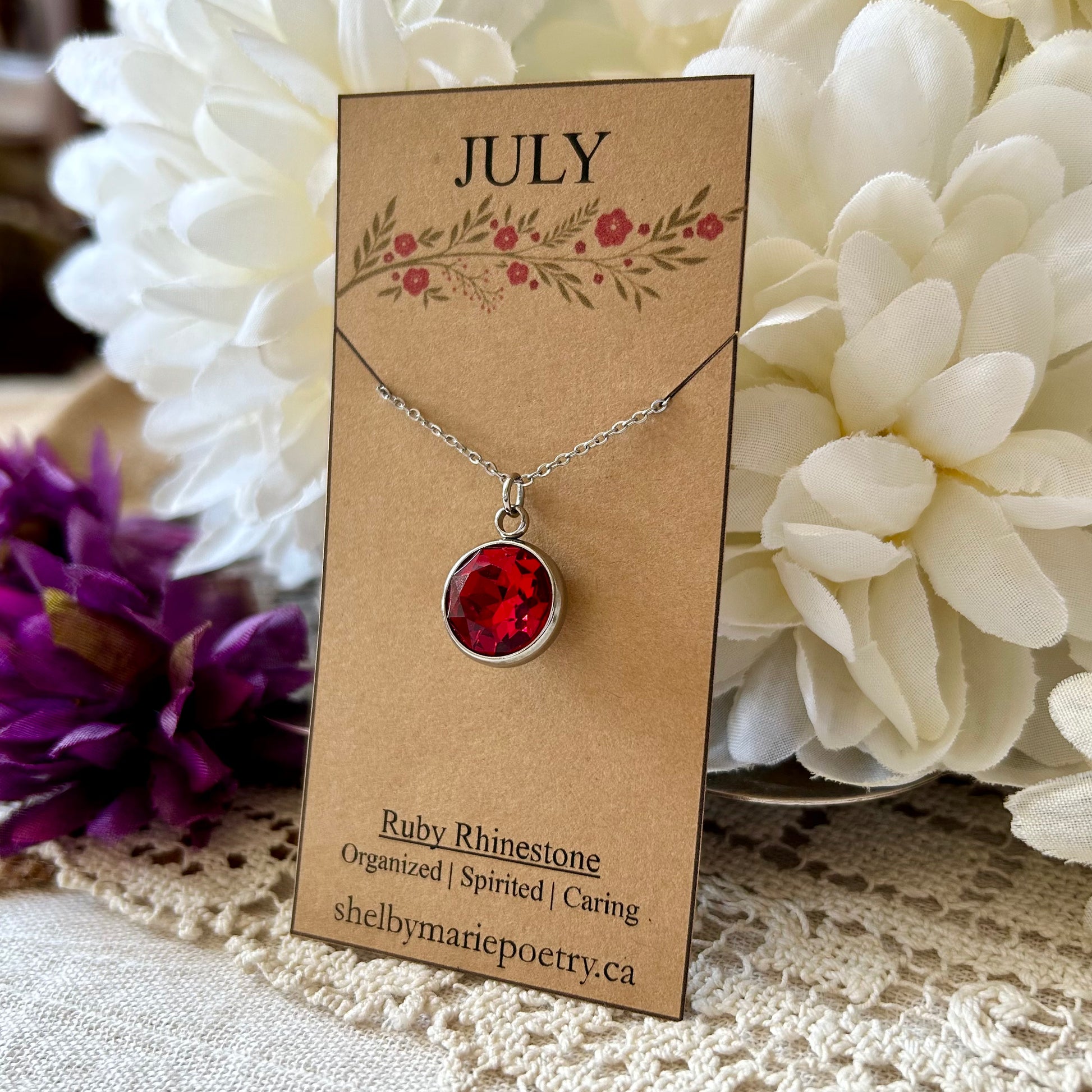 July online birthstone pendant