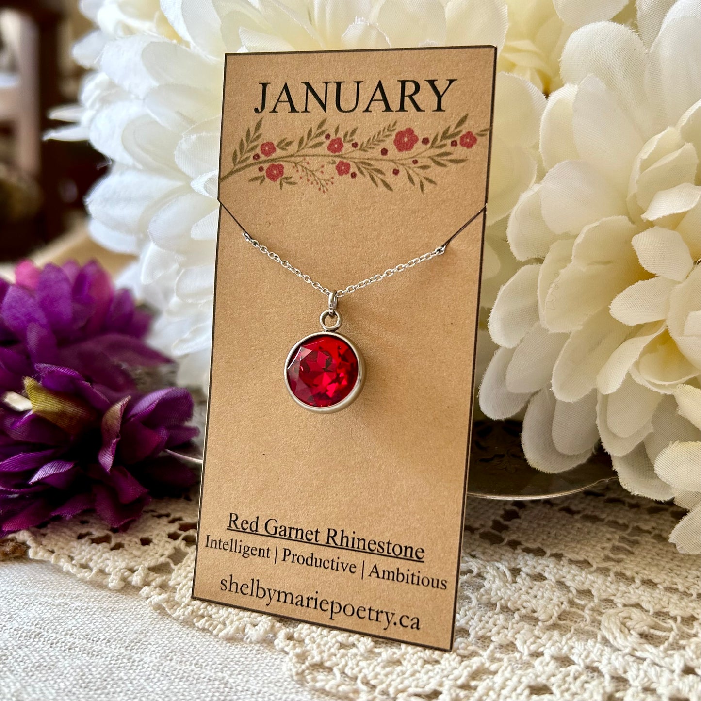 January Birthstone Necklace