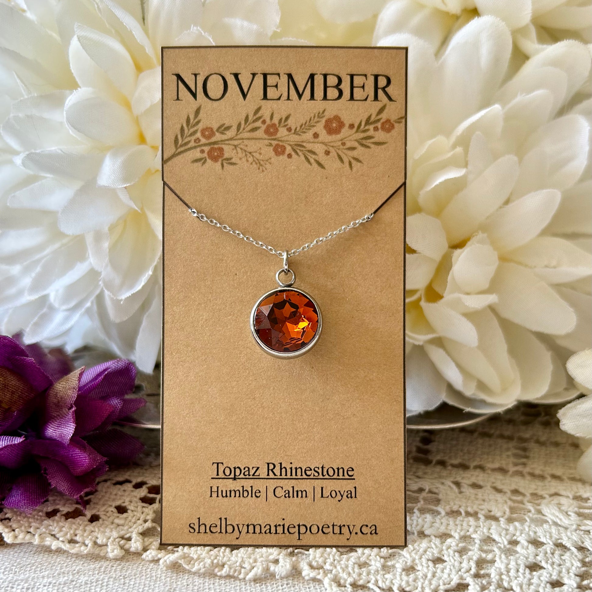 November Birthstone Necklace - Main Image
