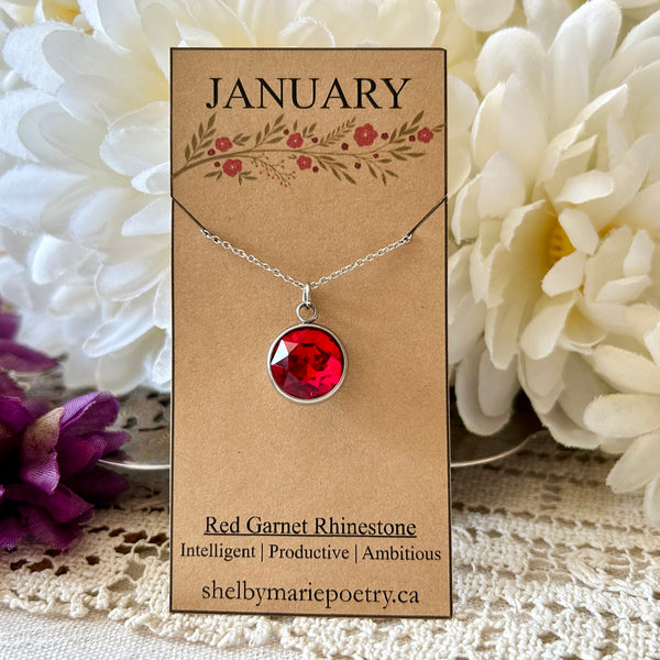 January Birthstone Necklace