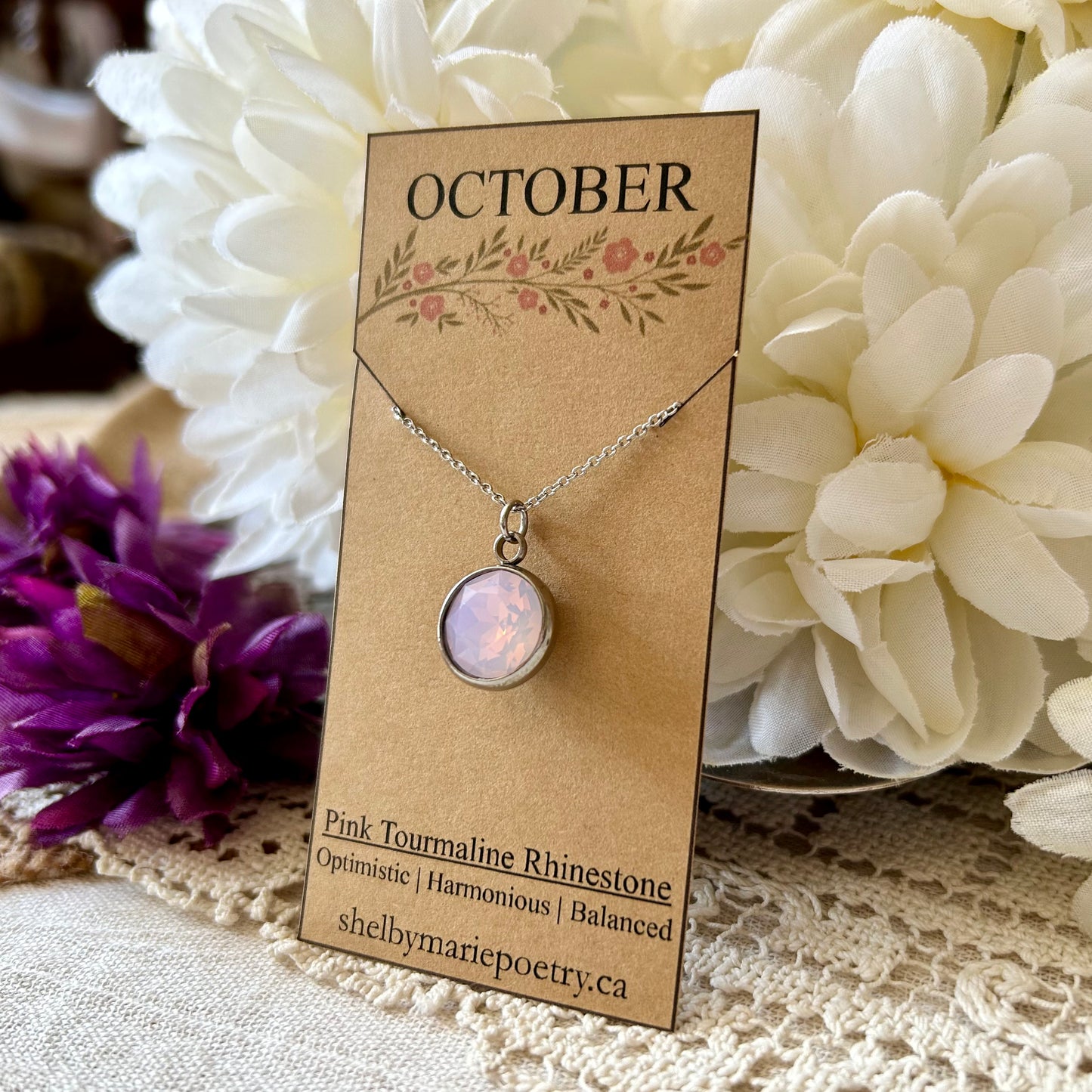 October Birthstone Necklace