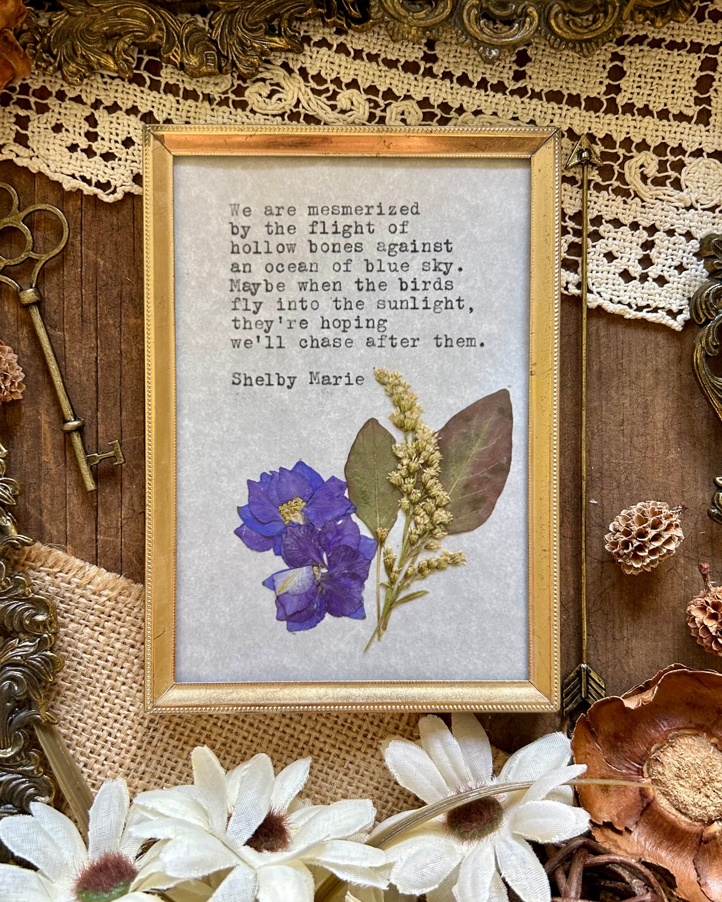 Framed Poem - When the Birds Fly