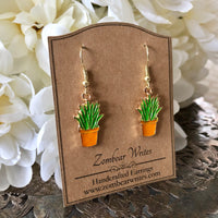 Cactus Earrings - Orange