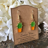 Cactus Earrings - Orange