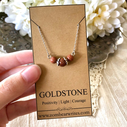 Goldstone Natural Gemstone Necklace