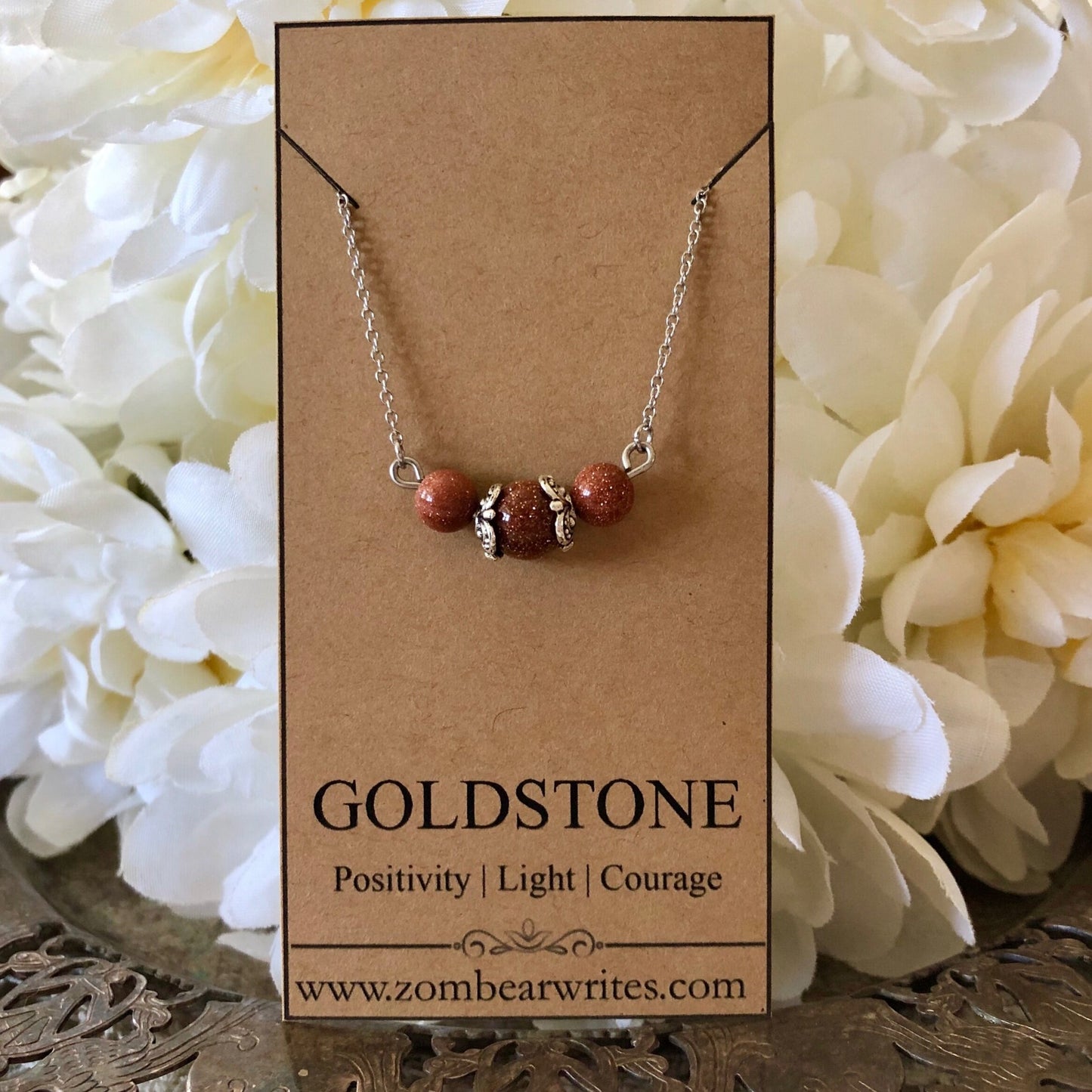 Goldstone Natural Gemstone Necklace