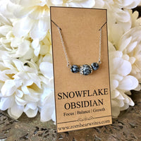 Snowflake Obsidian Natural Gemstone Necklace