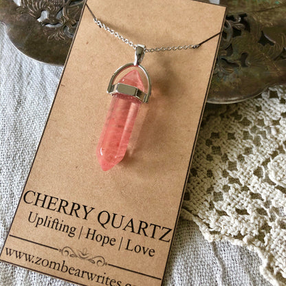 Cherry Quartz - Natural Gemstone Necklace