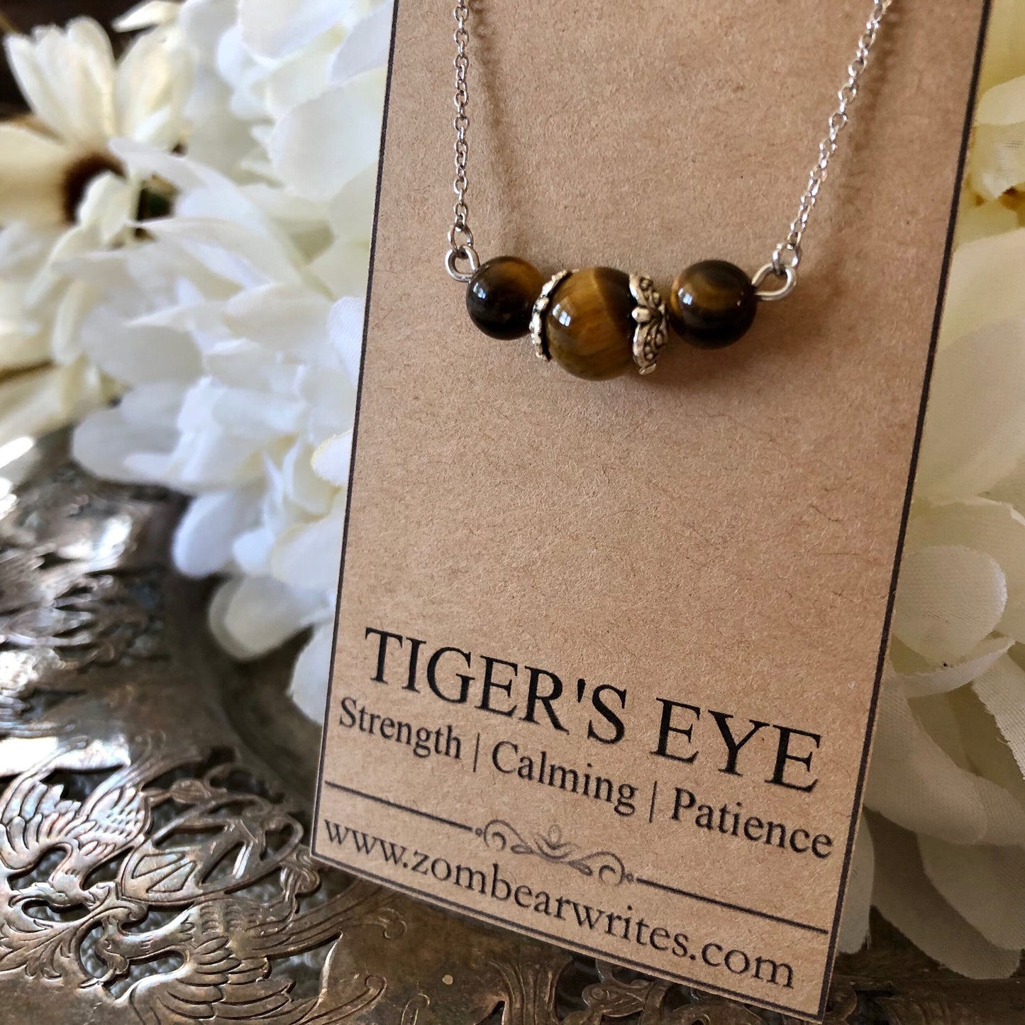 Tiger's Eye Natural Gemstone Necklace