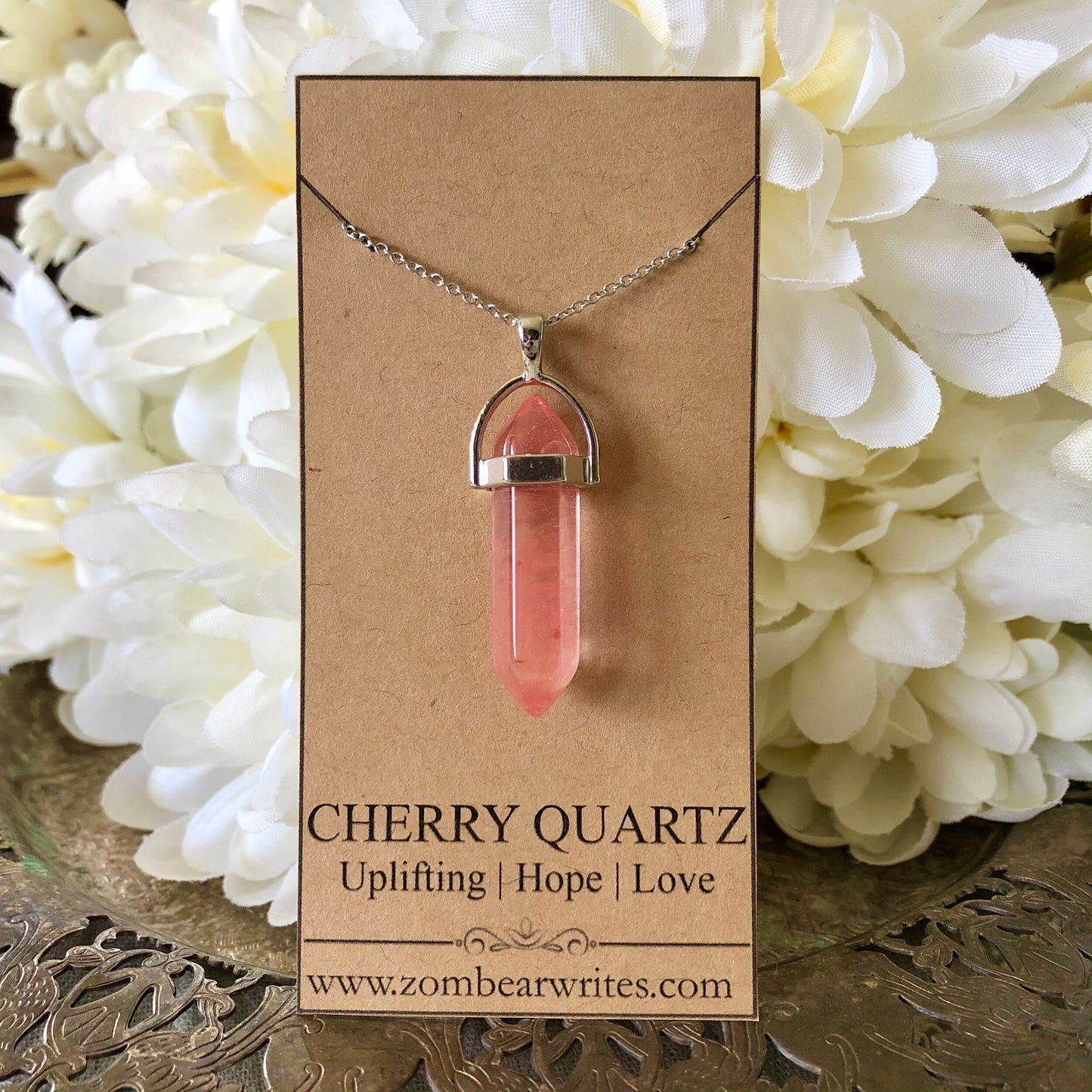 Cherry Quartz - Natural Gemstone Necklace