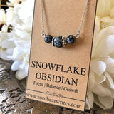 Snowflake Obsidian Natural Gemstone Necklace