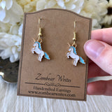 Blue Unicorn Earrings