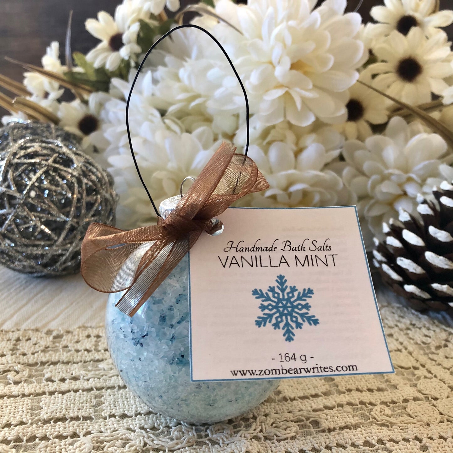 Vanilla Mint - Bath Salt Ornament