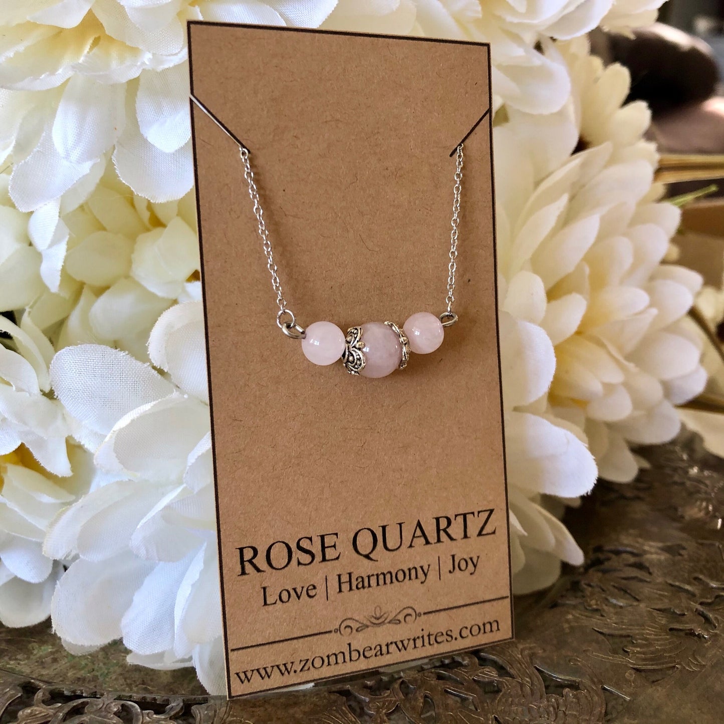 Rose Quartz Natural Gemstone Necklace