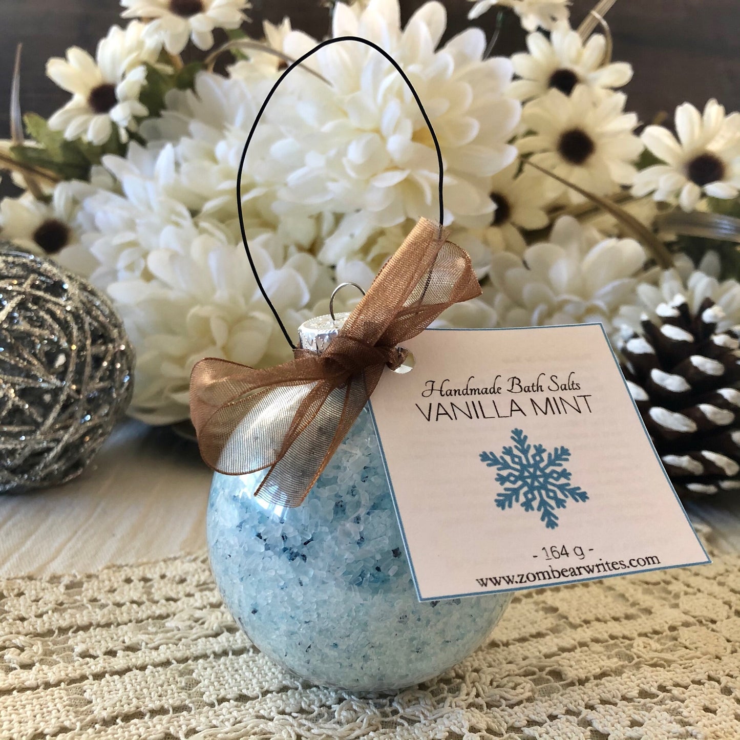 Vanilla Mint - Bath Salt Ornament