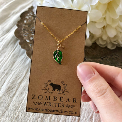 Leaf Necklace - Green