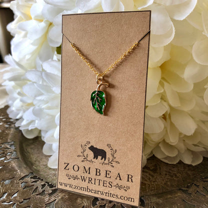 Leaf Necklace - Green