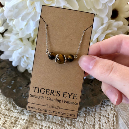 Tiger's Eye Natural Gemstone Necklace