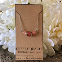 Cherry Quartz Natural Gemstone Necklace