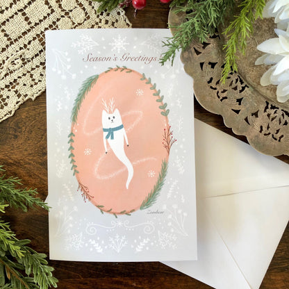 Ghost Cat Christmas Card Bundle