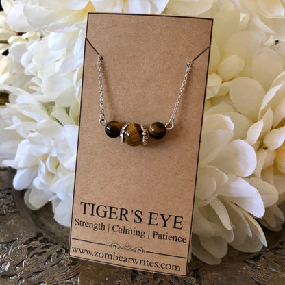 Tiger's Eye Natural Gemstone Necklace