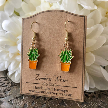 Cactus Earrings - Orange