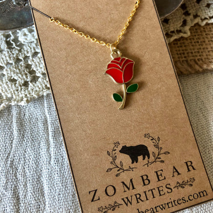 Red Rose Necklace