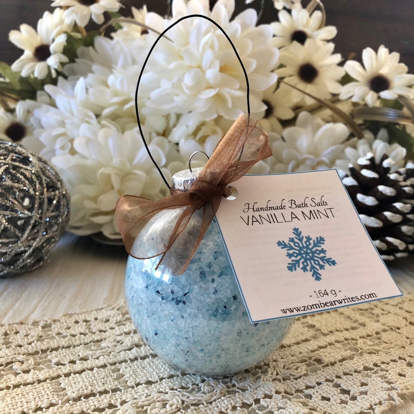 Vanilla Mint - Bath Salt Ornament