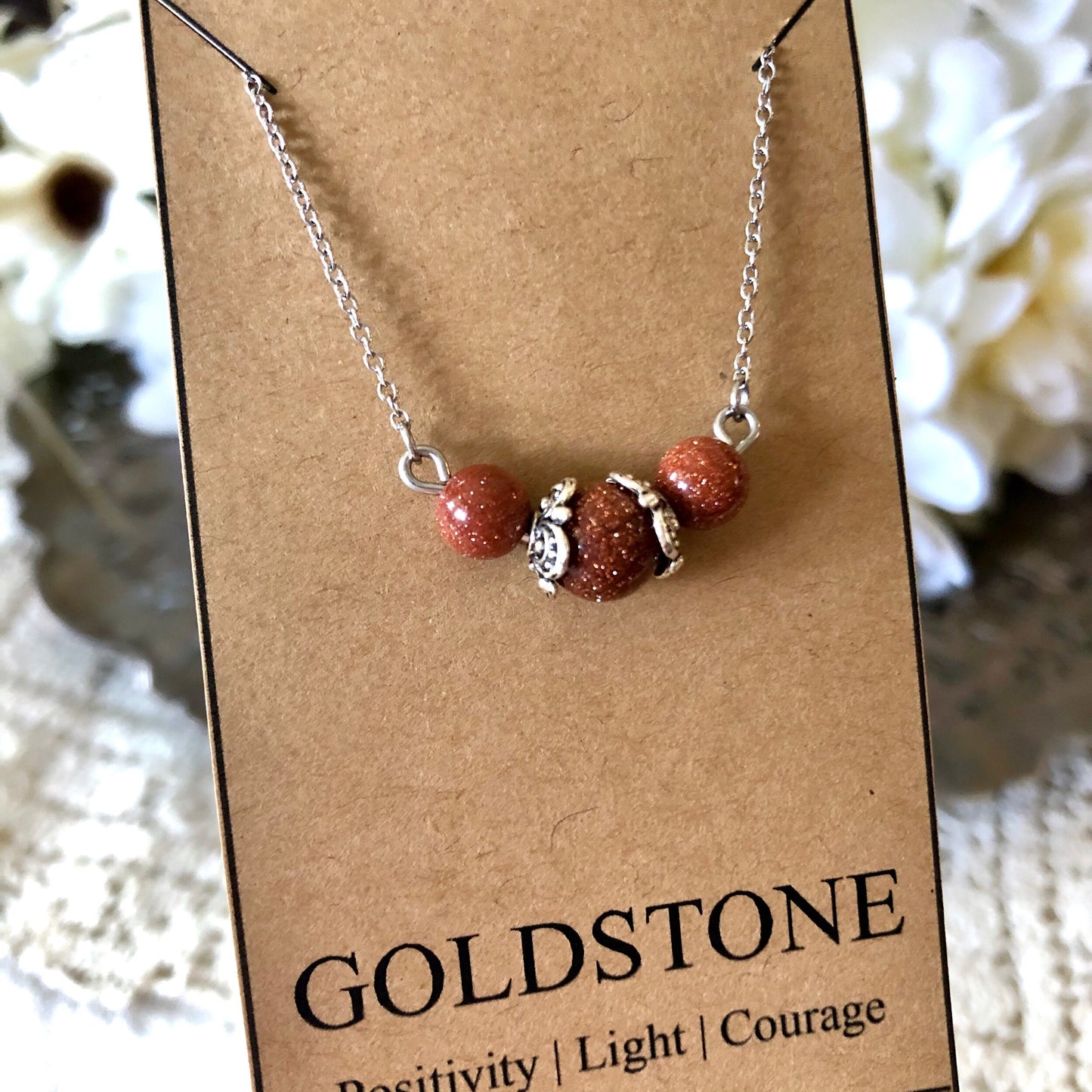 Goldstone Natural Gemstone Necklace