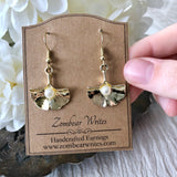 Gold Ginkgo Leaf Earrings