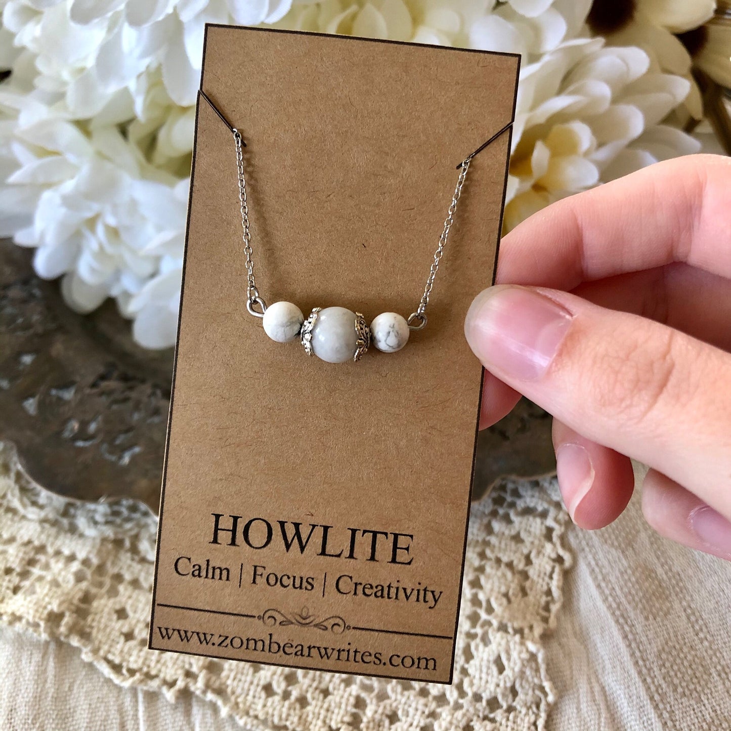 Howlite Natural Gemstone Necklace