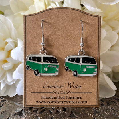 Green Van Earrings